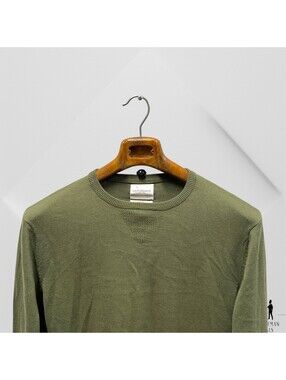 Saturdays NYC New York City Sweater Men M Green Cotton 100%  Knit Jumper